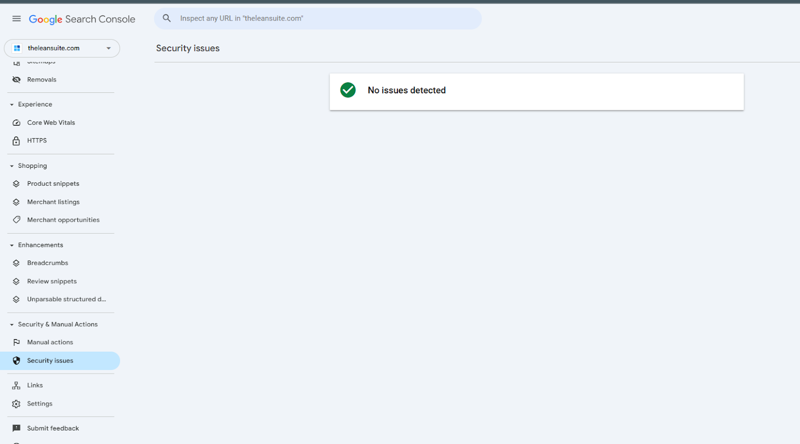 Google Search Console For security issues